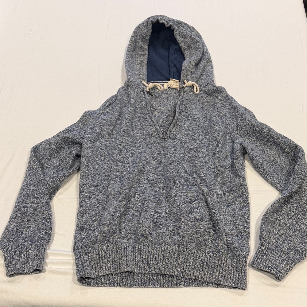 H&M Men's Heathered Blue Hoodie